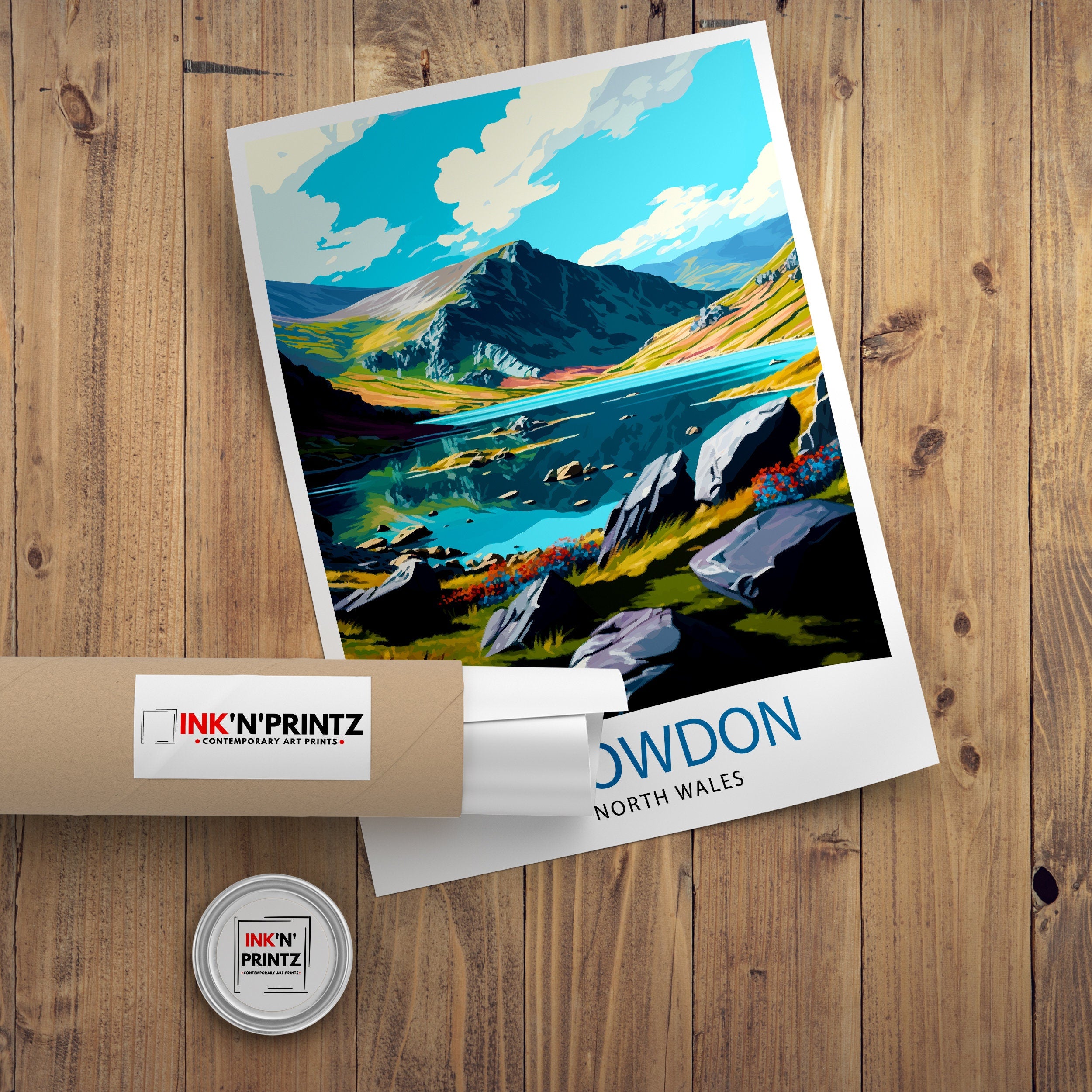 Snowdonia National Park Art Print | Wales Travel Poster