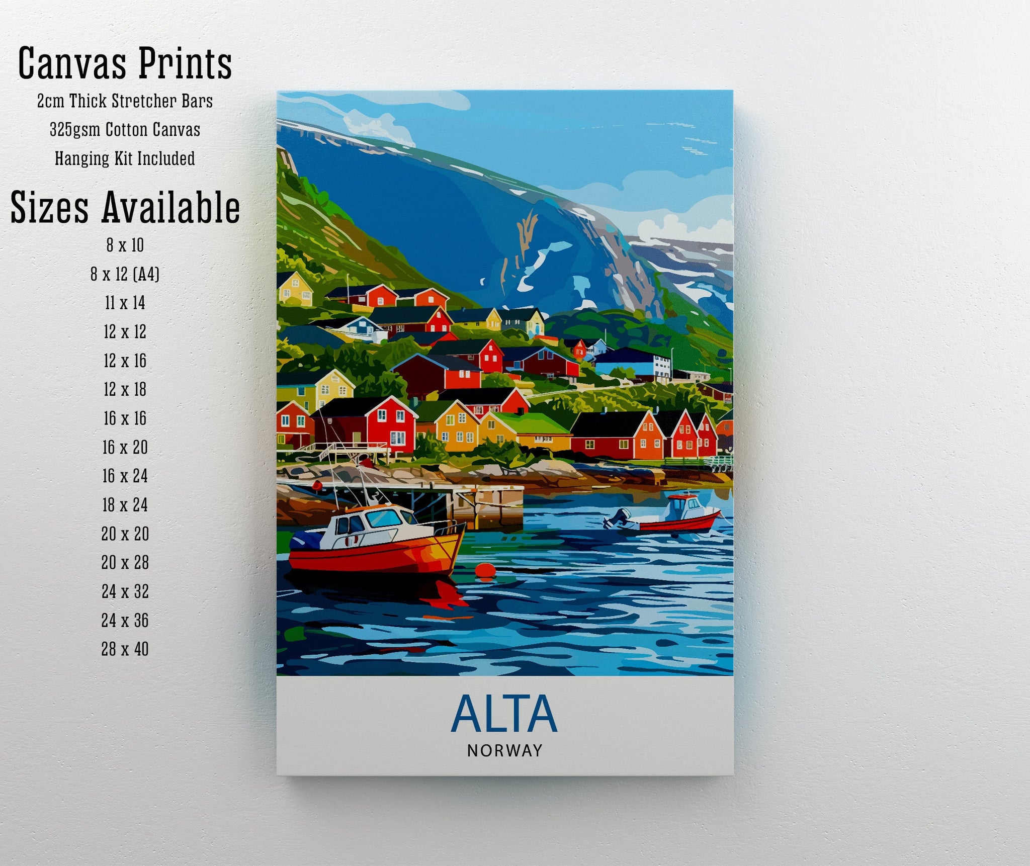 Alta Norway Travel Print Wall Decor Wall Art Alta Wall Hanging Home Décor Alta Gift Art Lovers Norway Art Lover Gift Print Art