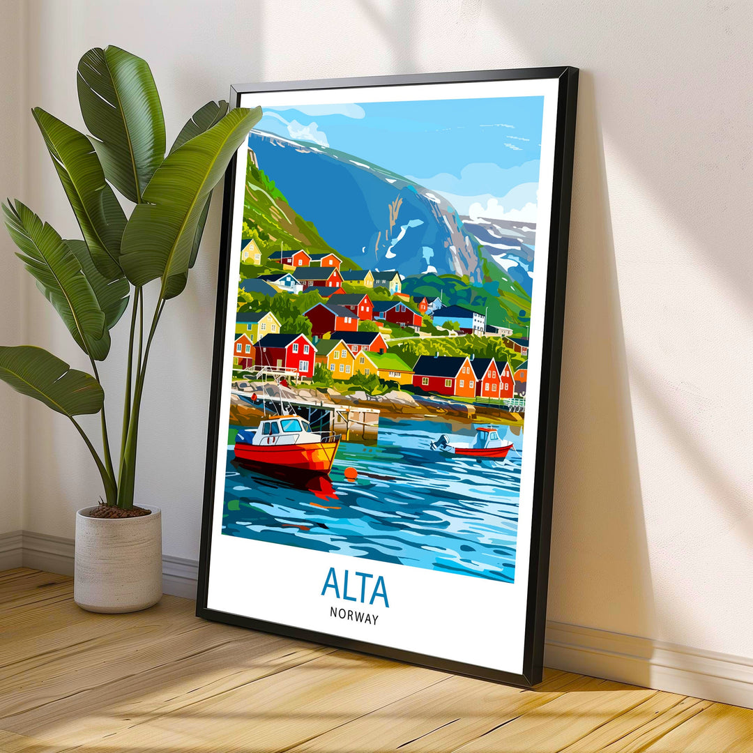 Alta Norway Travel Poster