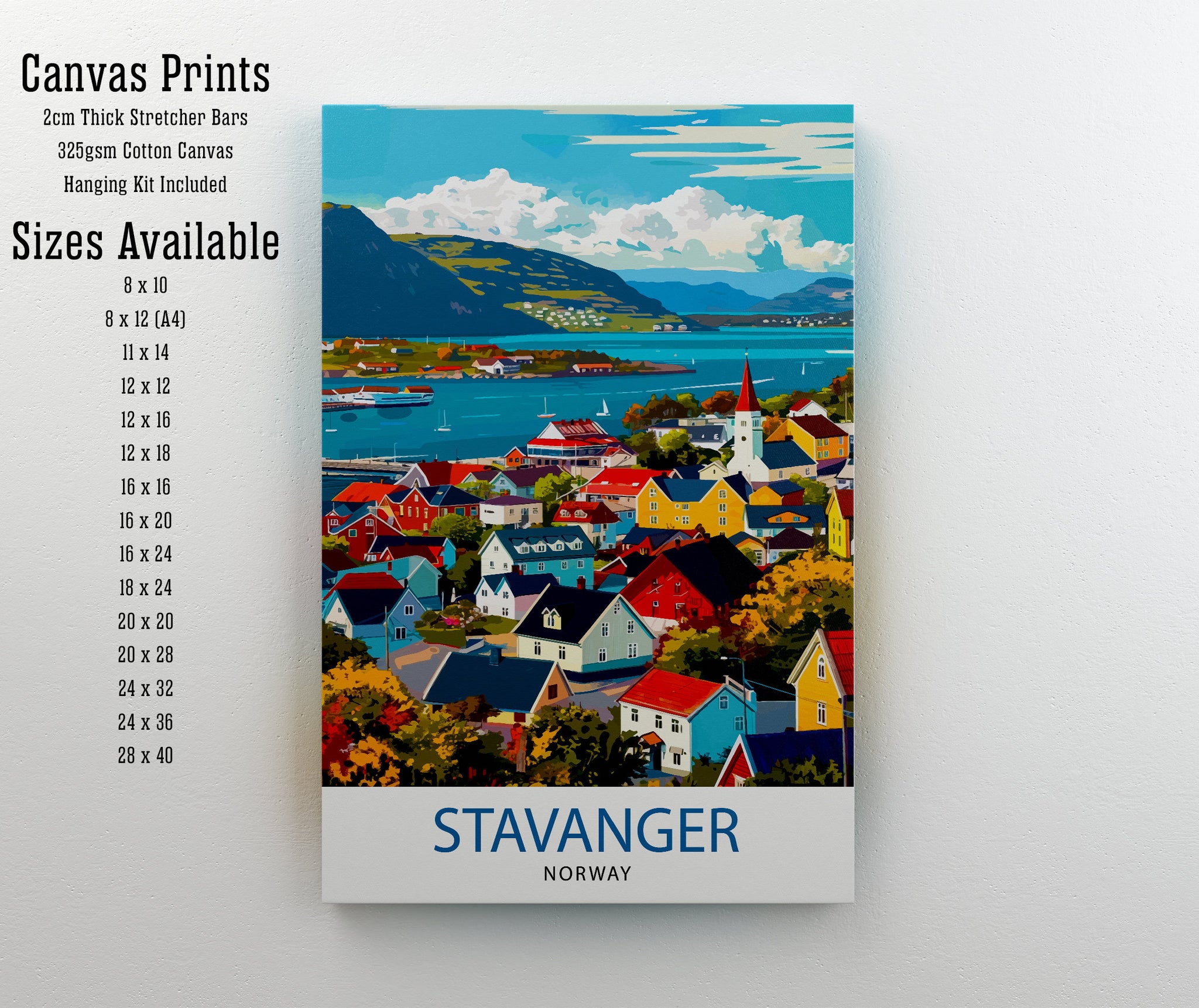 Stavanger Norway Travel Print Wall Decor Wall Art Stavanger Wall Hanging Home Décor Stavanger Gift Art Lovers Norway Art Lover Gift Print