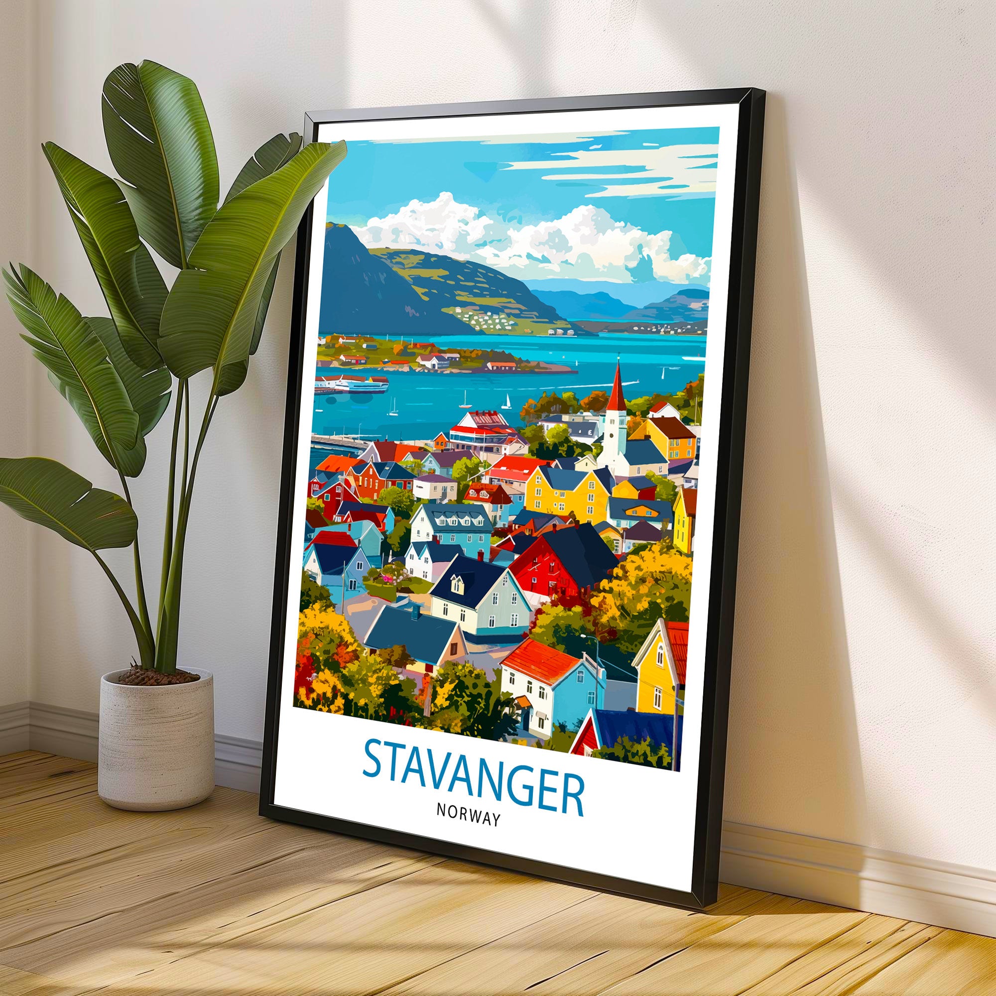 Stavanger Norway Travel Print Wall Decor Wall Art Stavanger Wall Hanging Home Décor Stavanger Gift Art Lovers Norway Art Lover Gift Print