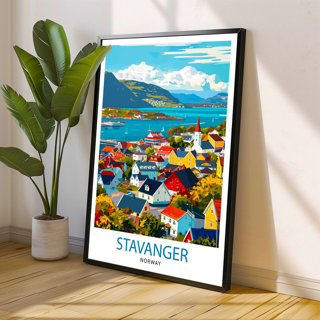 Stavanger Norway Travel Poster