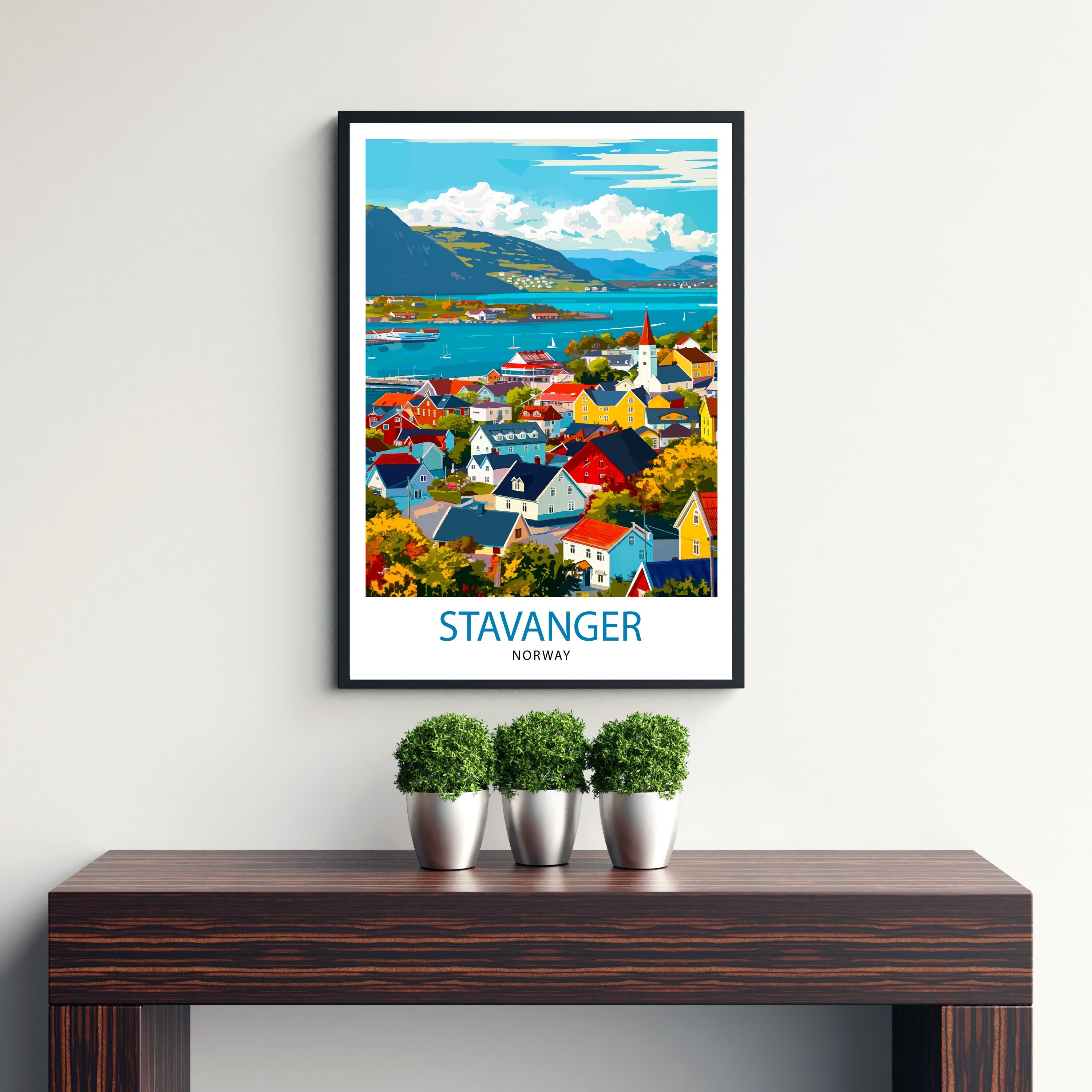 Stavanger Norway Travel Print Wall Decor Wall Art Stavanger Wall Hanging Home Décor Stavanger Gift Art Lovers Norway Art Lover Gift Print