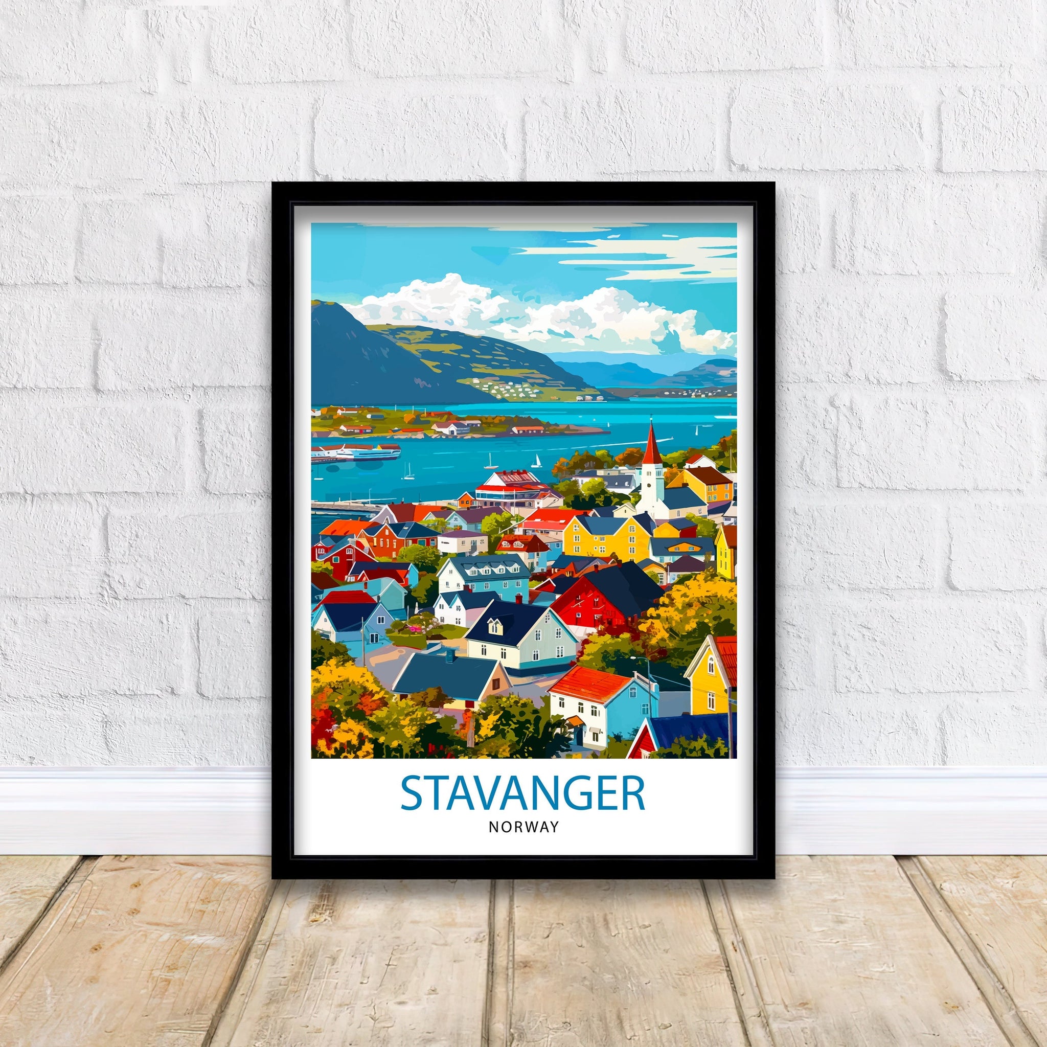 Stavanger Norway Travel Print Wall Decor Wall Art Stavanger Wall Hanging Home Décor Stavanger Gift Art Lovers Norway Art Lover Gift Print