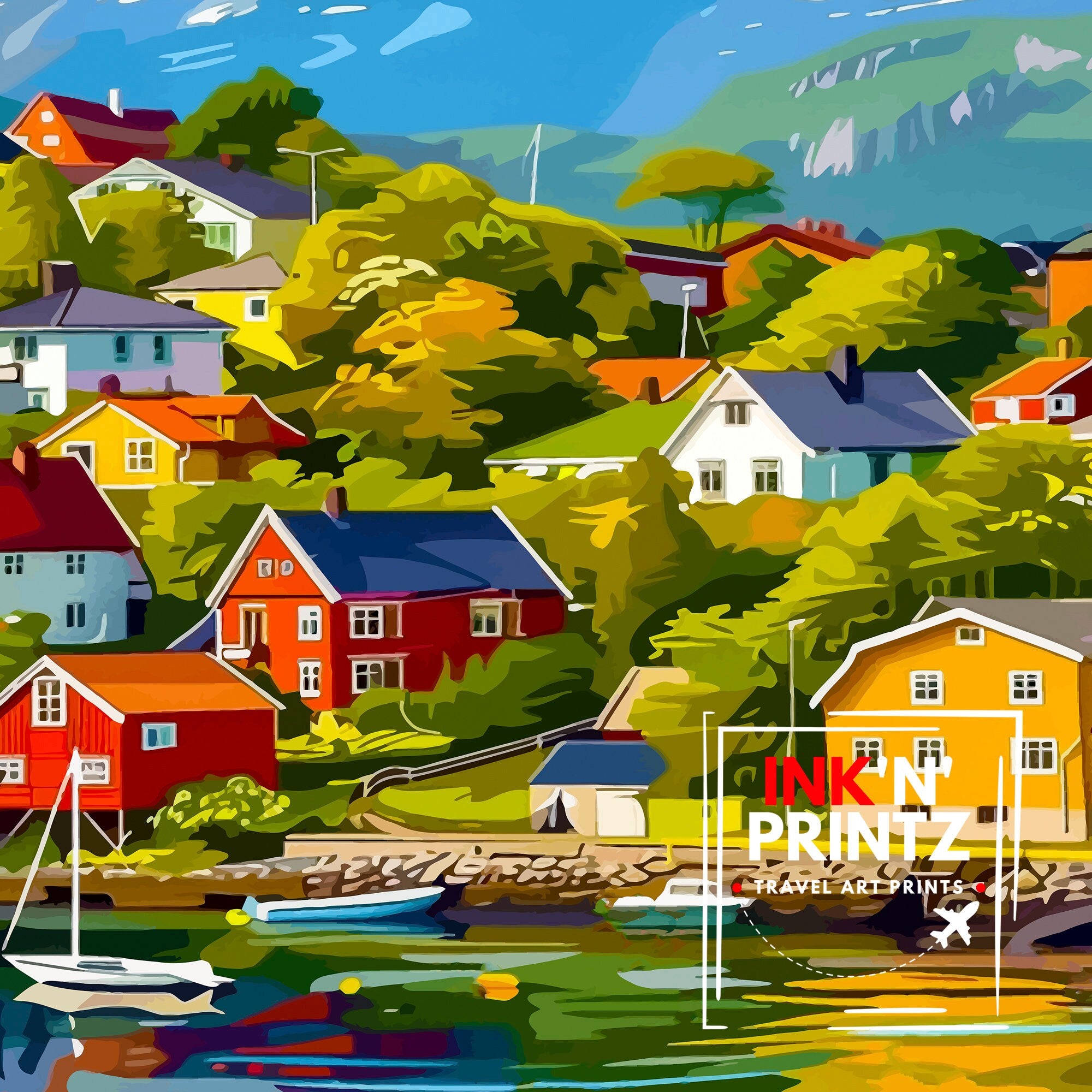 Stavanger Norway Travel Print Wall Decor Wall Art Stavanger Wall Hanging Home Décor Stavanger Gift Art Lovers Norway Art Lover Gift Print