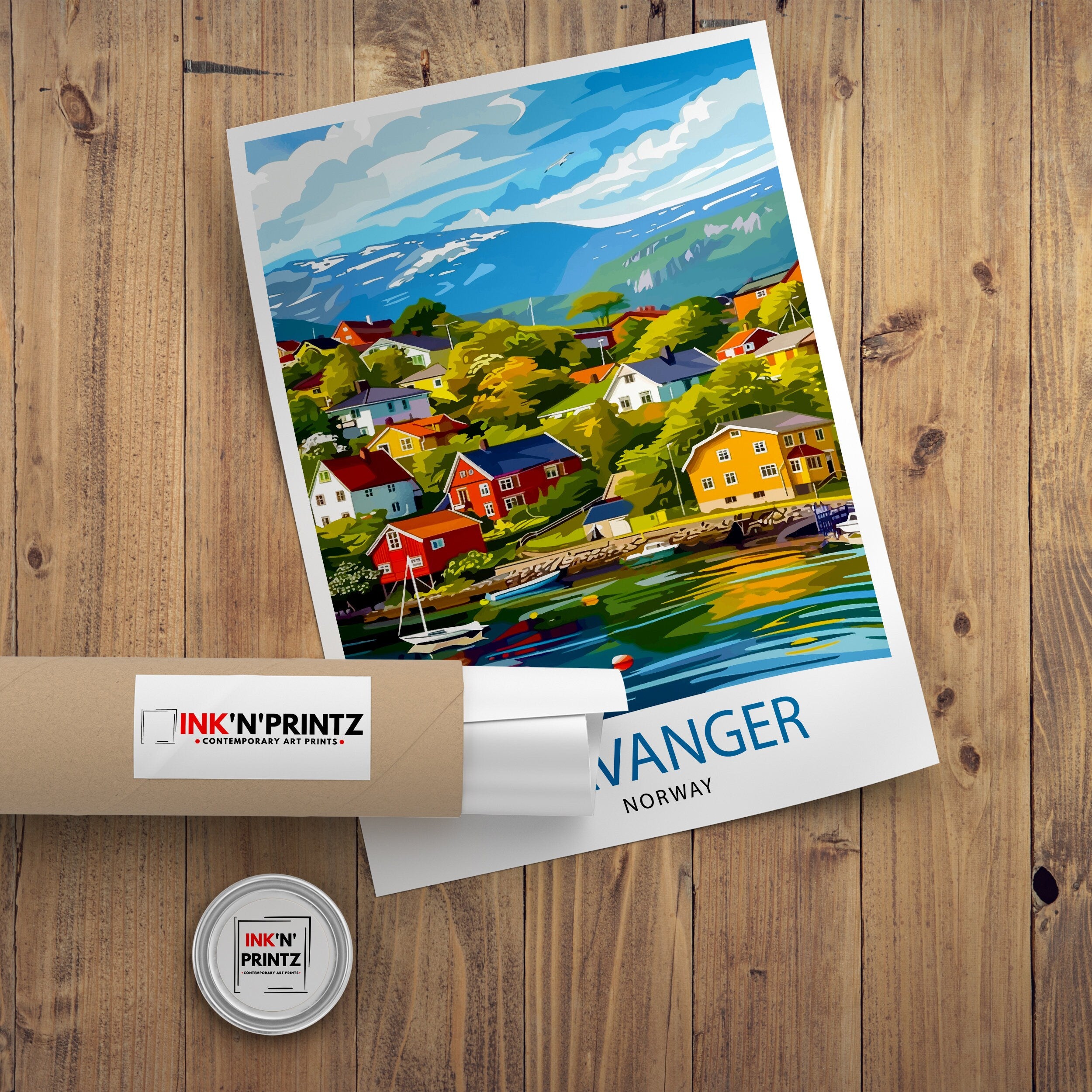 Stavanger Norway Travel Print Wall Decor Wall Art Stavanger Wall Hanging Home Décor Stavanger Gift Art Lovers Norway Art Lover Gift Print