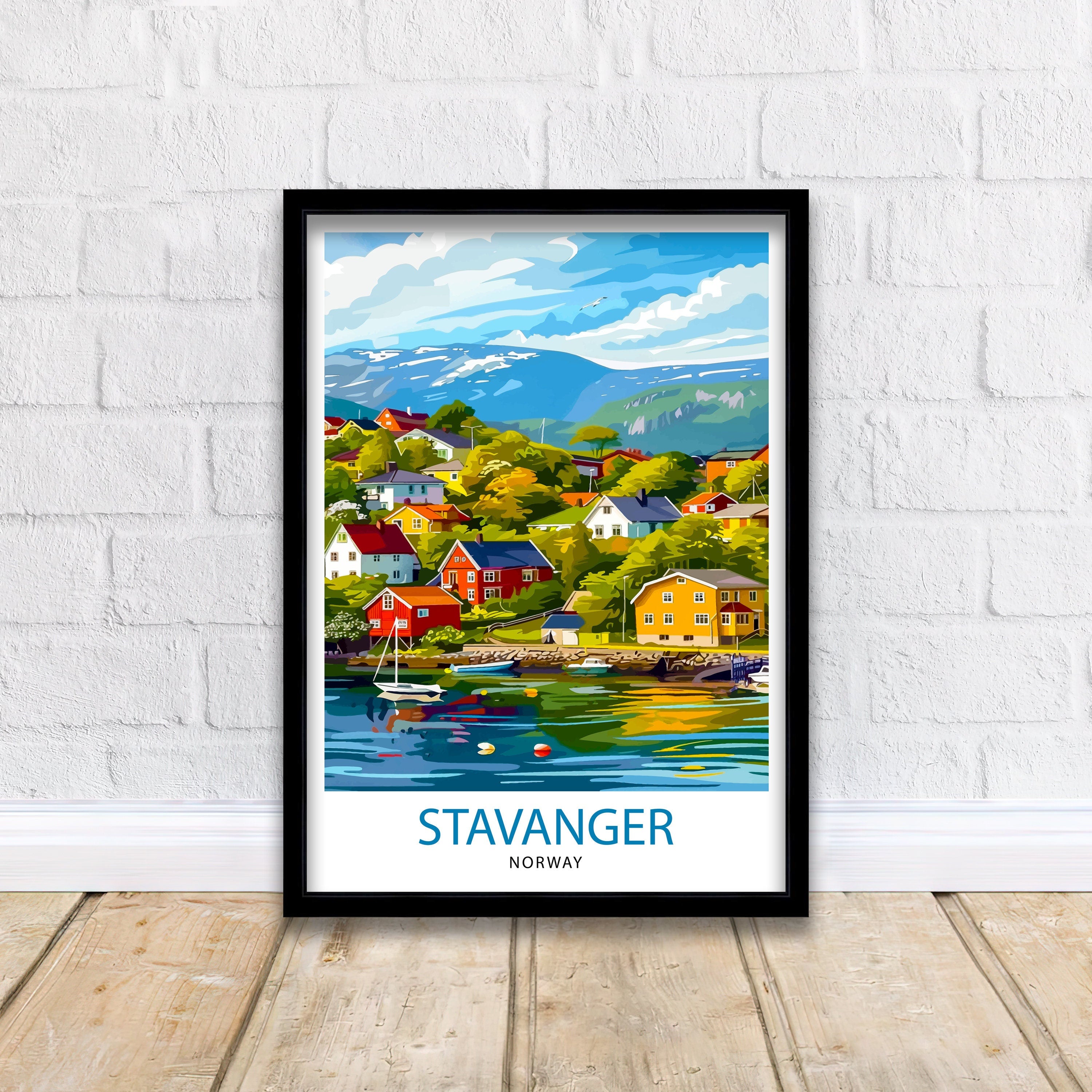 Stavanger Norway Travel Print Wall Decor Wall Art Stavanger Wall Hanging Home Décor Stavanger Gift Art Lovers Norway Art Lover Gift Print