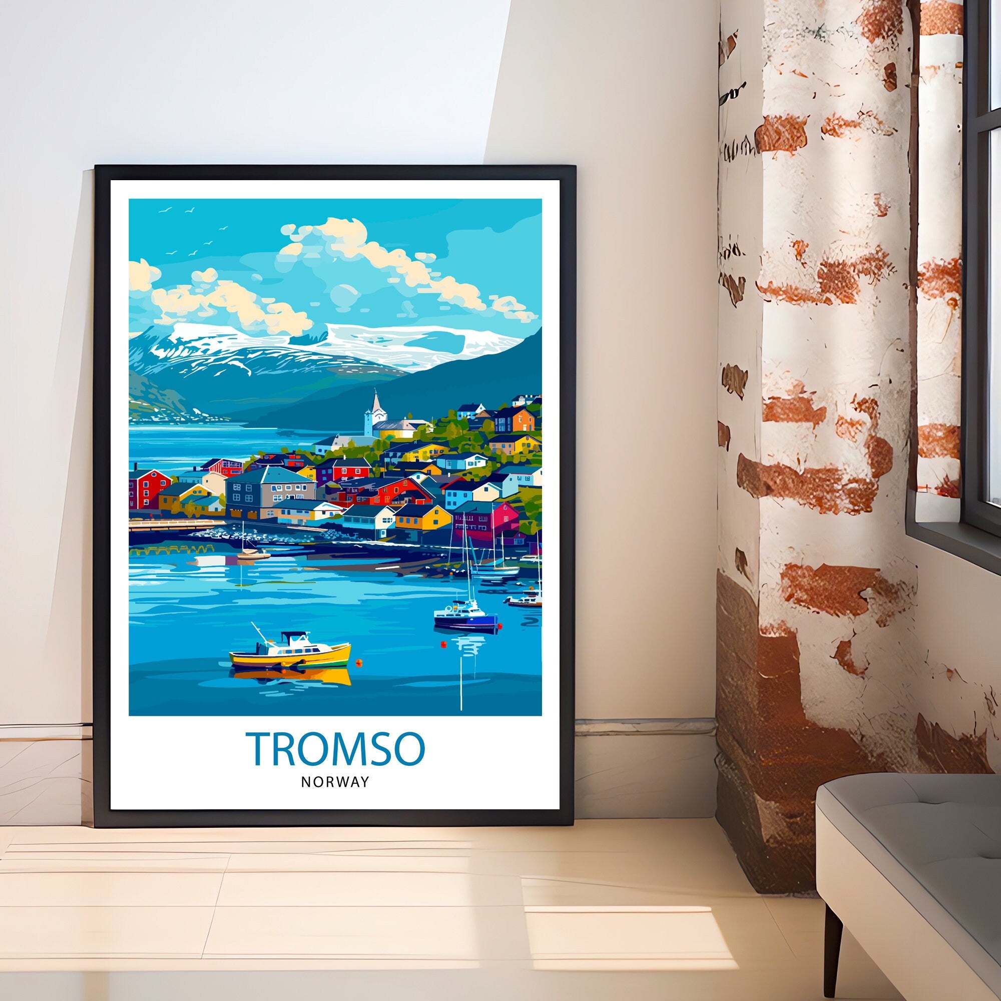 Tromso Norway Travel Print Wall Decor Wall Art Tromso Wall Hanging Home Décor Tromso Gift Art Lovers Norway Art Lover Gift Print Art