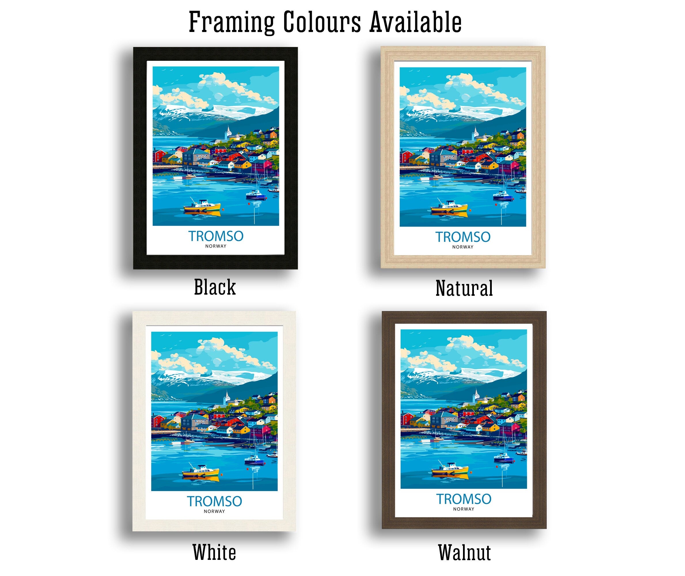 Tromso Norway Travel Print Wall Decor Wall Art Tromso Wall Hanging Home Décor Tromso Gift Art Lovers Norway Art Lover Gift Print Art