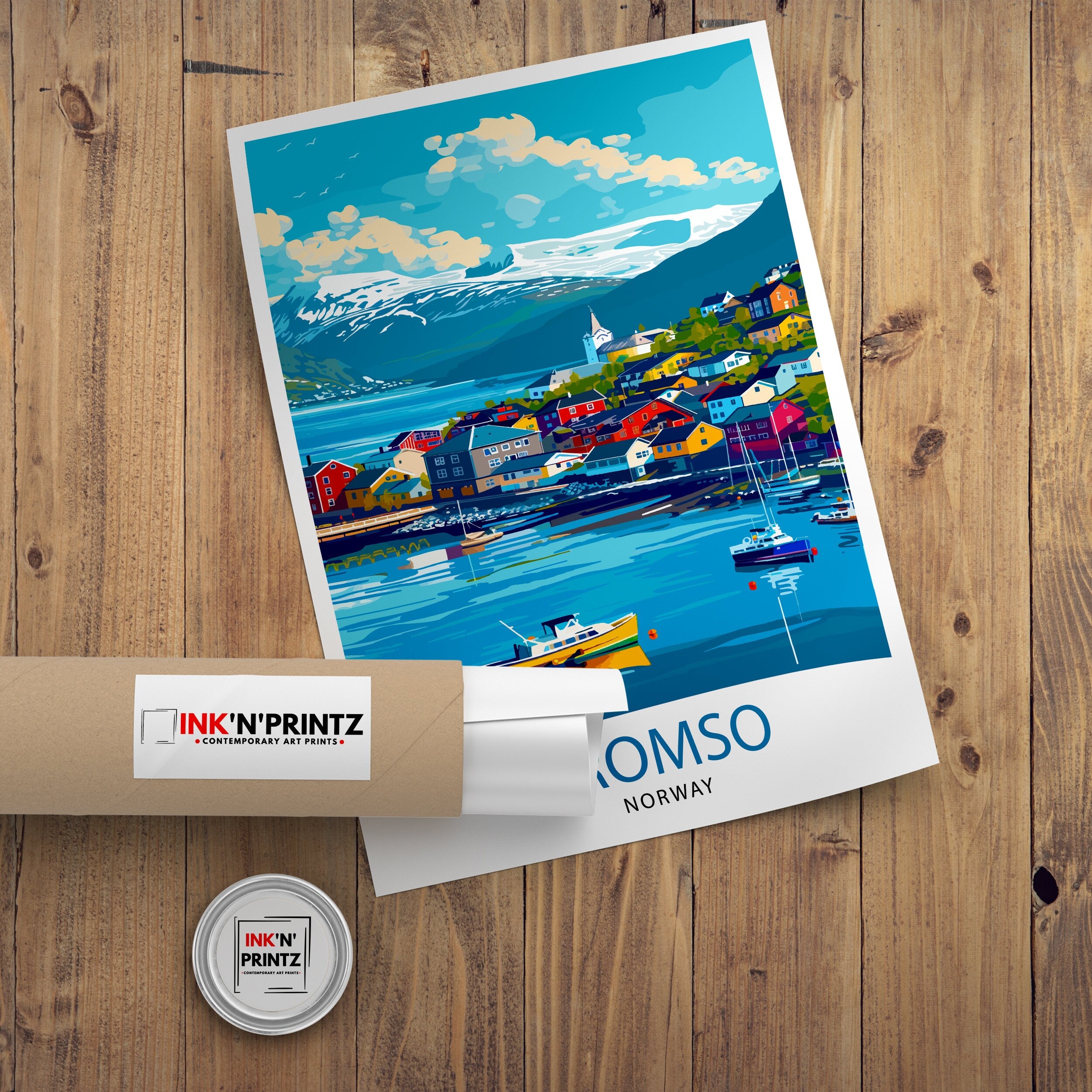 Tromso Norway Travel Print Wall Decor Wall Art Tromso Wall Hanging Home Décor Tromso Gift Art Lovers Norway Art Lover Gift Print Art