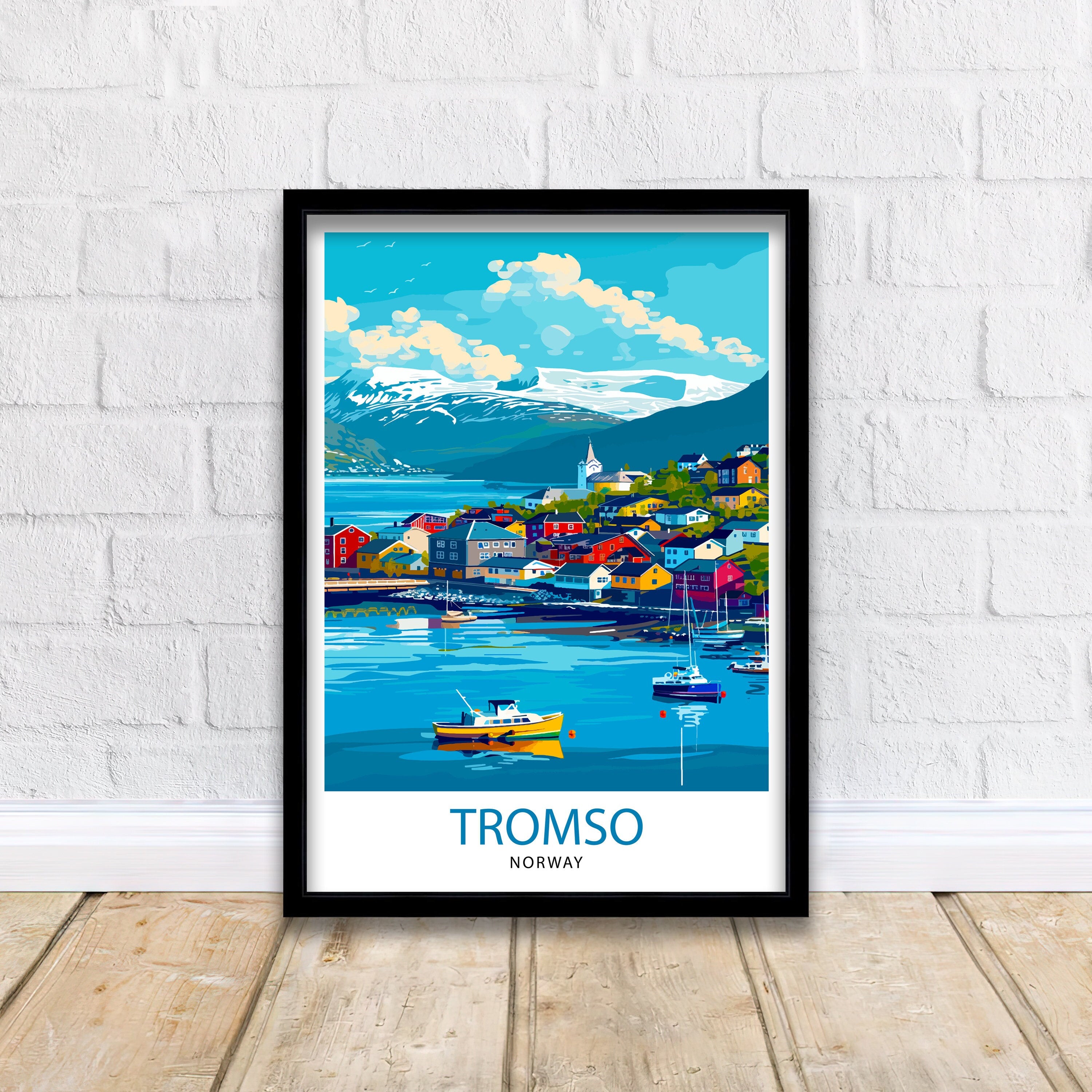 Tromso Norway Travel Print Wall Decor Wall Art Tromso Wall Hanging Home Décor Tromso Gift Art Lovers Norway Art Lover Gift Print Art
