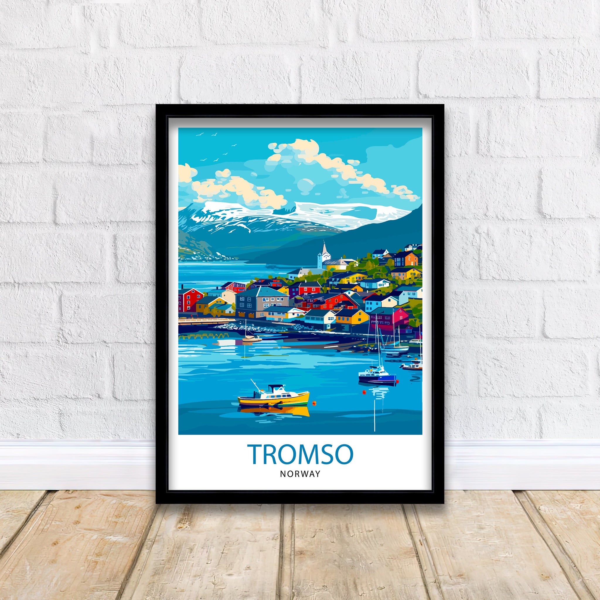 Tromso Norway Travel Print Wall Decor Wall Art Tromso Wall Hanging Home Décor Tromso Gift Art Lovers Norway Art Lover Gift Print Art
