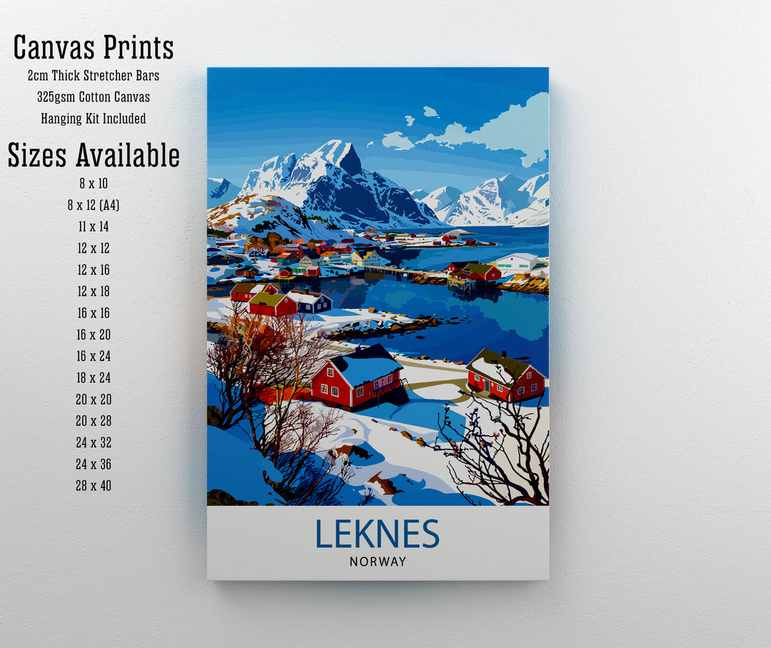 Leknes Norway Travel Print Wall Decor Wall Art Leknes Wall Hanging Home Décor Leknes Gift Art Lovers Norway Art Lover Gift Print Art