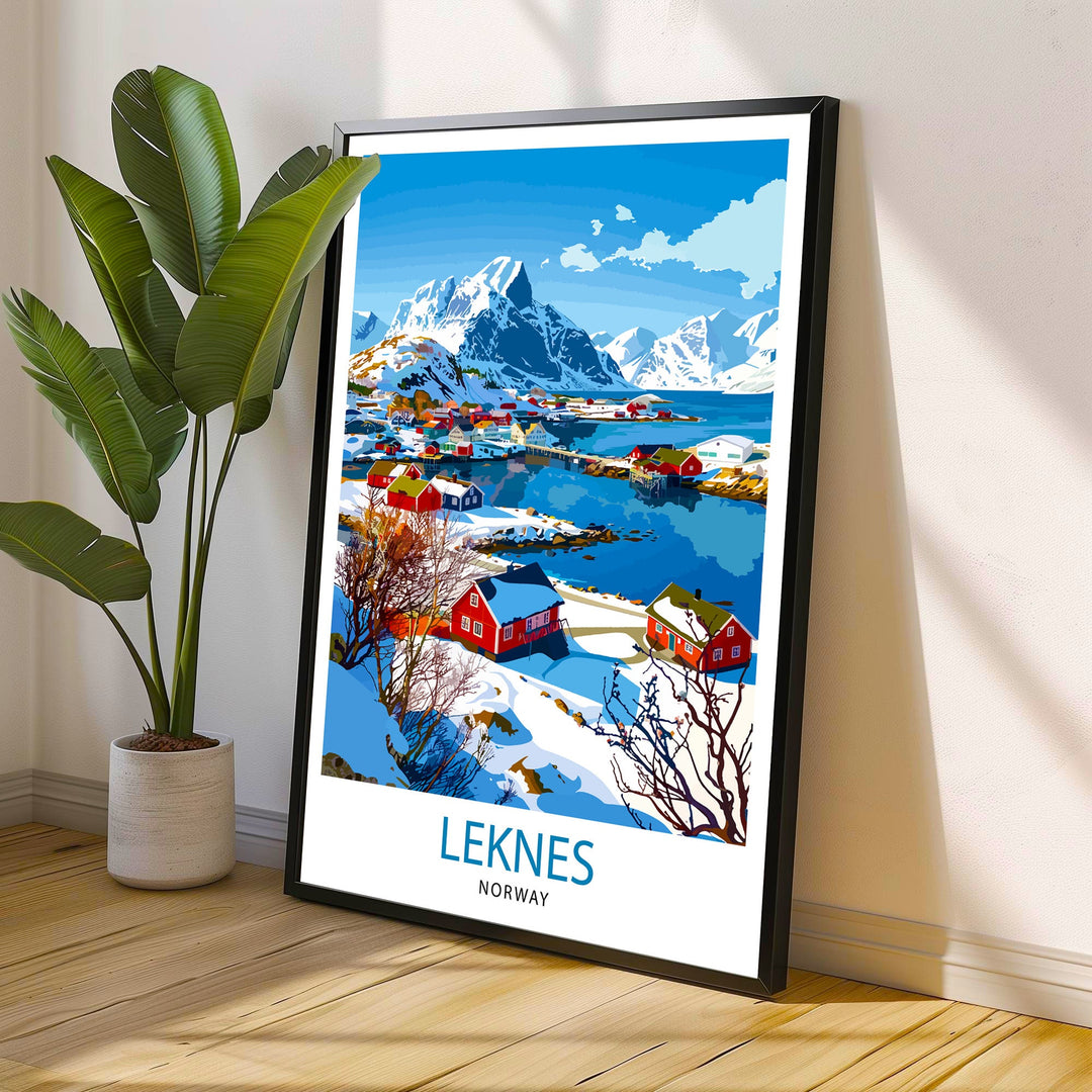 Leknes Norway Travel Poster