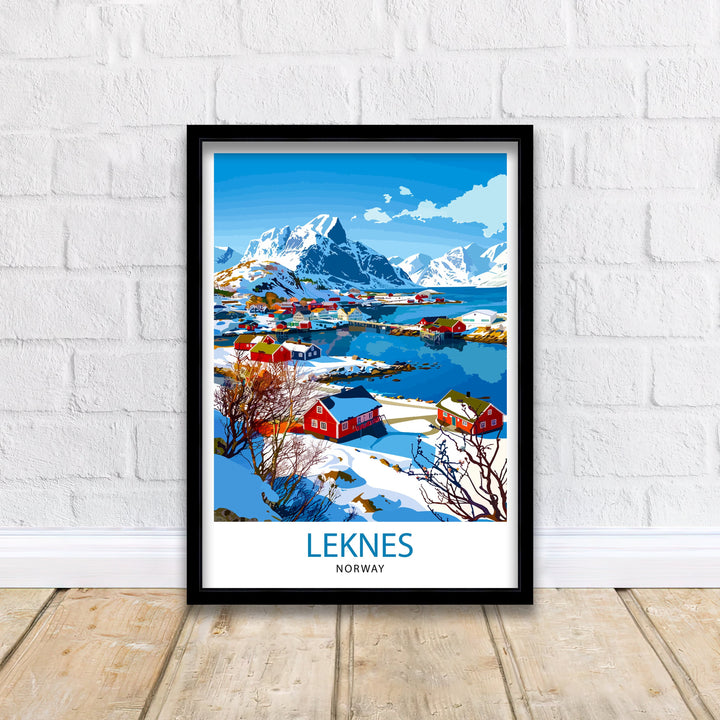 Leknes Norway Travel Poster