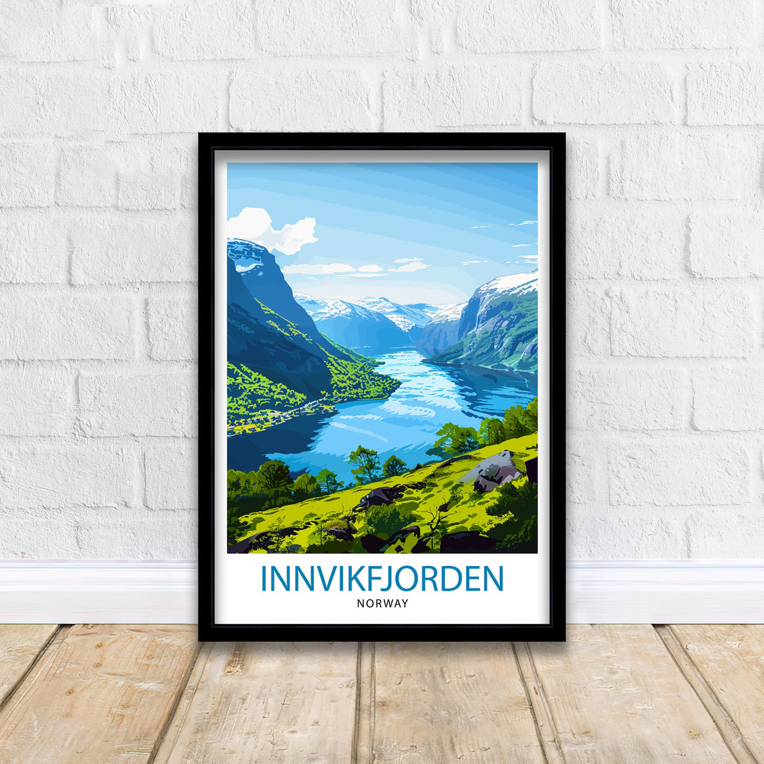 Innvikfjorden Norway Travel Print Wall Decor Wall Art Innvikfjorden Wall Hanging Home Décor Innvikfjorden Gift Art Lovers Norway Art