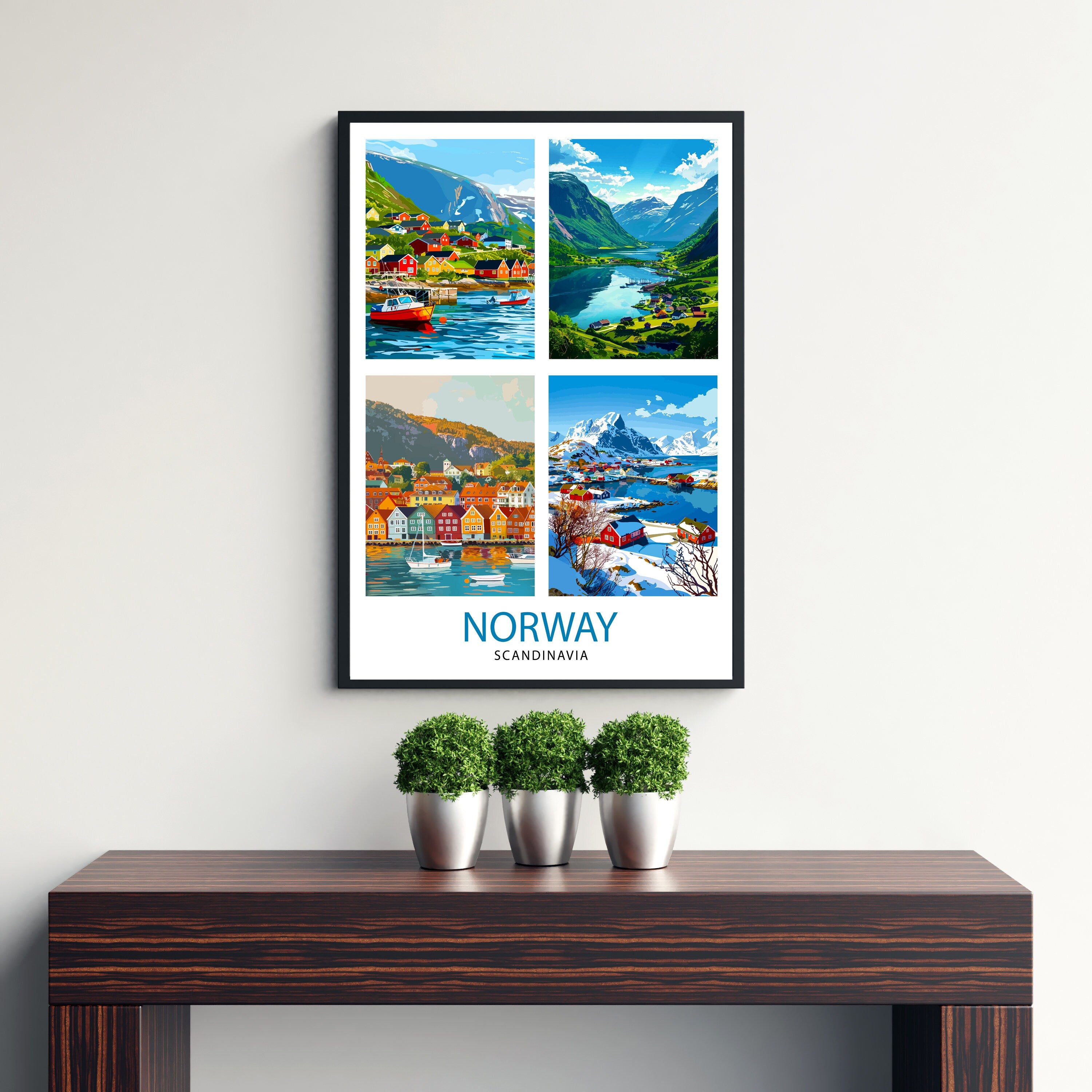 Norway Travel Print Wall Decor Wall Art Norway Wall Hanging Home Décor Norway Gift Art Lovers Norway Art Lover Gift Print Art