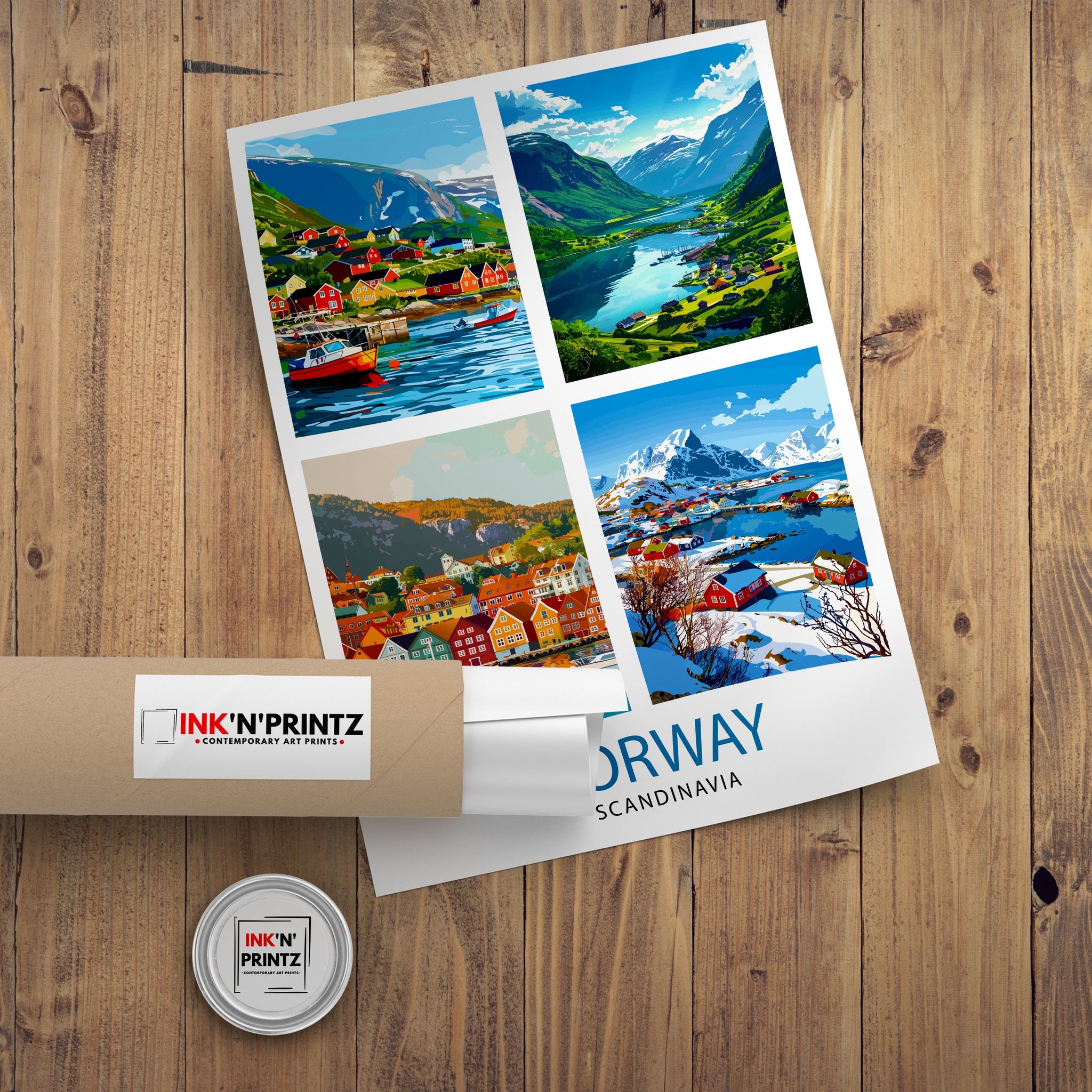 Norway Travel Print Wall Decor Wall Art Norway Wall Hanging Home Décor Norway Gift Art Lovers Norway Art Lover Gift Print Art