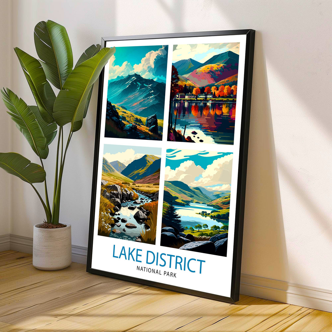 Lake District UK Travel Poster