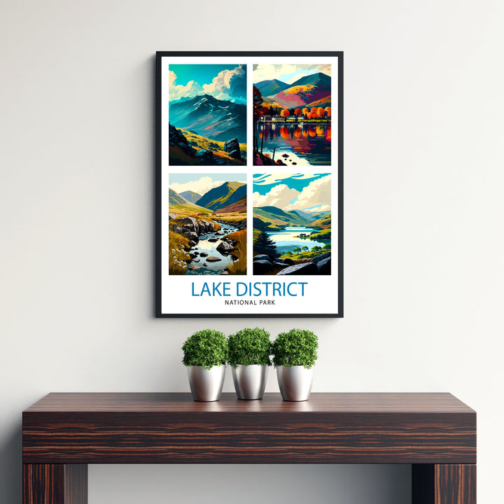 Lake District UK Travel Poster