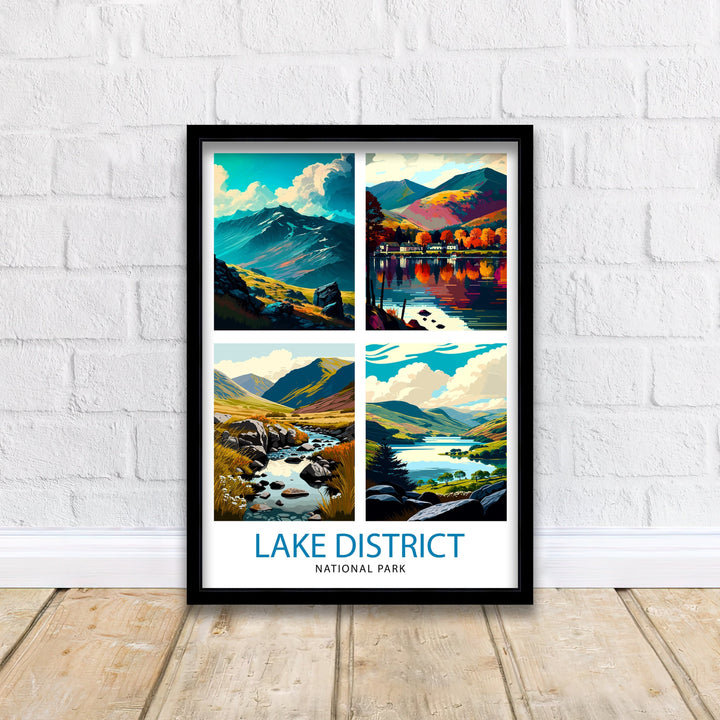 Lake District UK Travel Poster