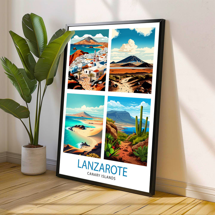 Lanzarote Spain Travel Print Wall Decor Wall Art Lanzarote Wall Hanging Home Décor Lanzarote Gift Art Lovers Spain Art Lover Gift Print Art