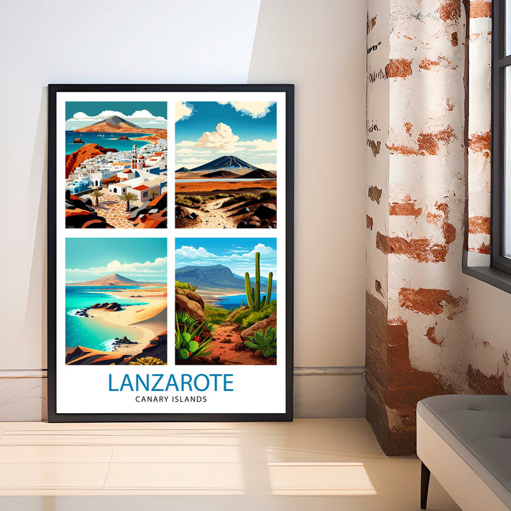 Lanzarote Spain Travel Print Wall Decor Wall Art Lanzarote Wall Hanging Home Décor Lanzarote Gift Art Lovers Spain Art Lover Gift Print Art