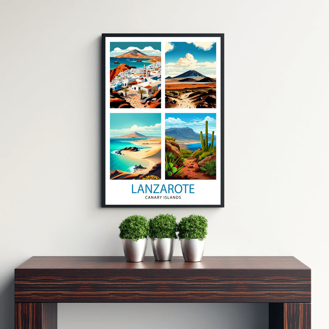 Lanzarote Spain Travel Print Wall Decor Wall Art Lanzarote Wall Hanging Home Décor Lanzarote Gift Art Lovers Spain Art Lover Gift Print Art