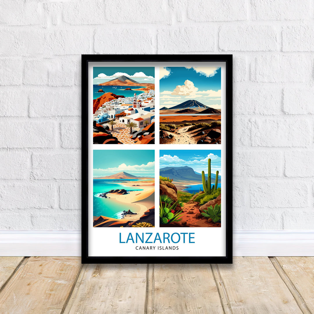 Lanzarote Spain Travel Print Wall Decor Wall Art Lanzarote Wall Hanging Home Décor Lanzarote Gift Art Lovers Spain Art Lover Gift Print Art