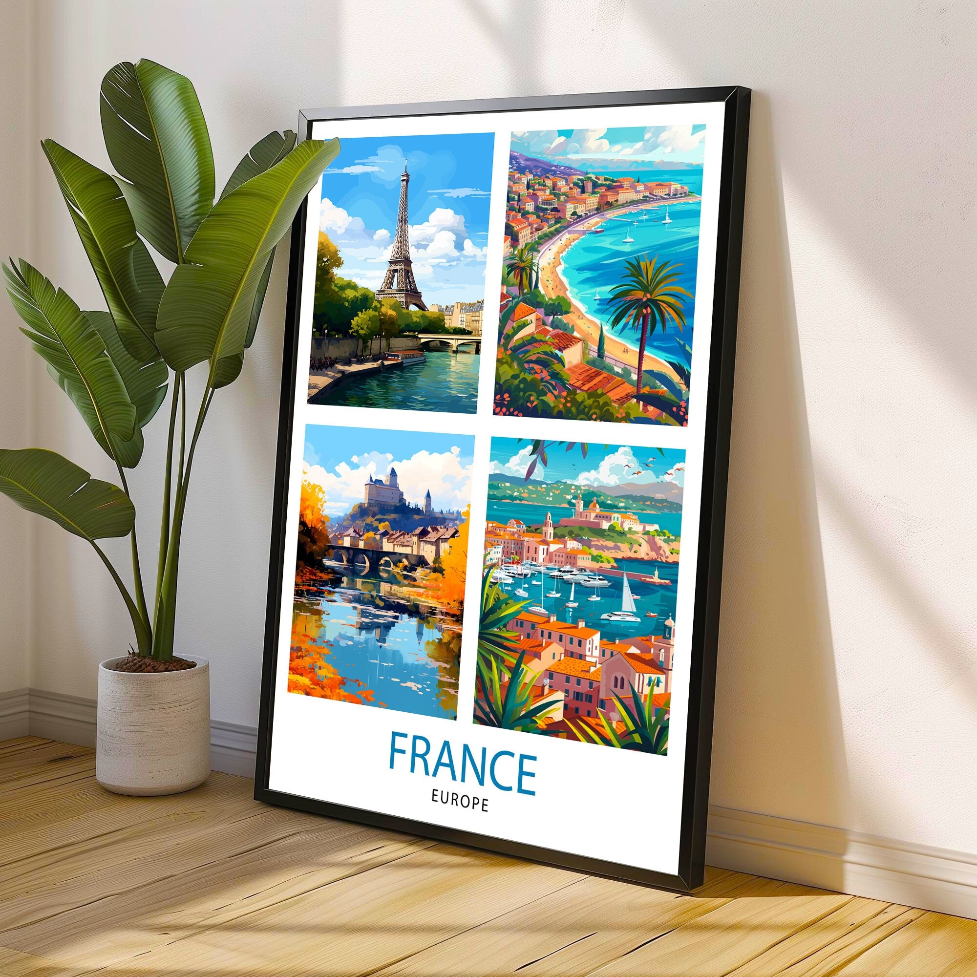 France Travel Print Wall Decor Wall Art France Wall Hanging Home Décor France Gift Art Lovers French Art Lover Gift Print Art