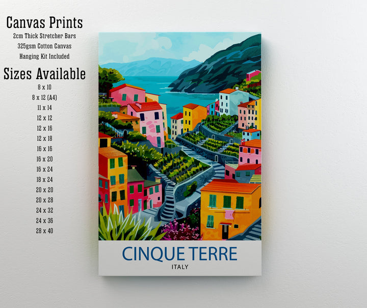 Cinque Terre Italy Travel Poster Cinque Terre