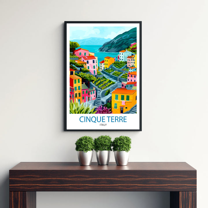 Cinque Terre Italy Travel Poster Cinque Terre