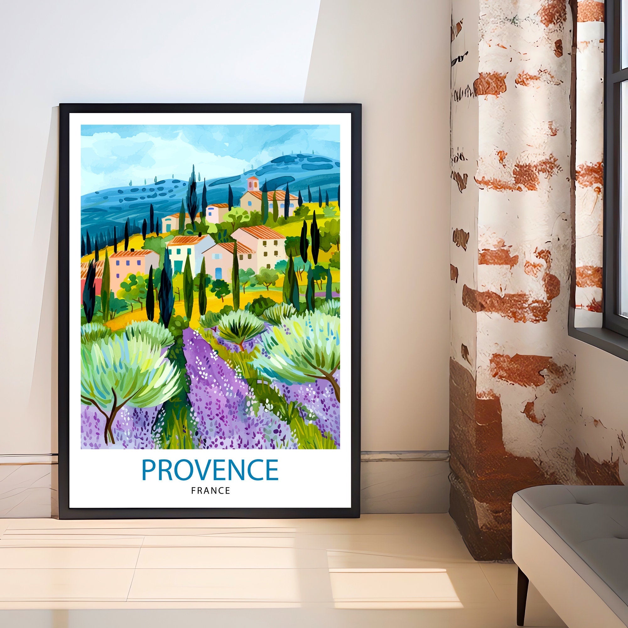 Provence France Travel Print Wall Decor Wall Art Provence Wall Hanging Home Décor Provence Gift Art Lovers France Art Lover Gift Print Art