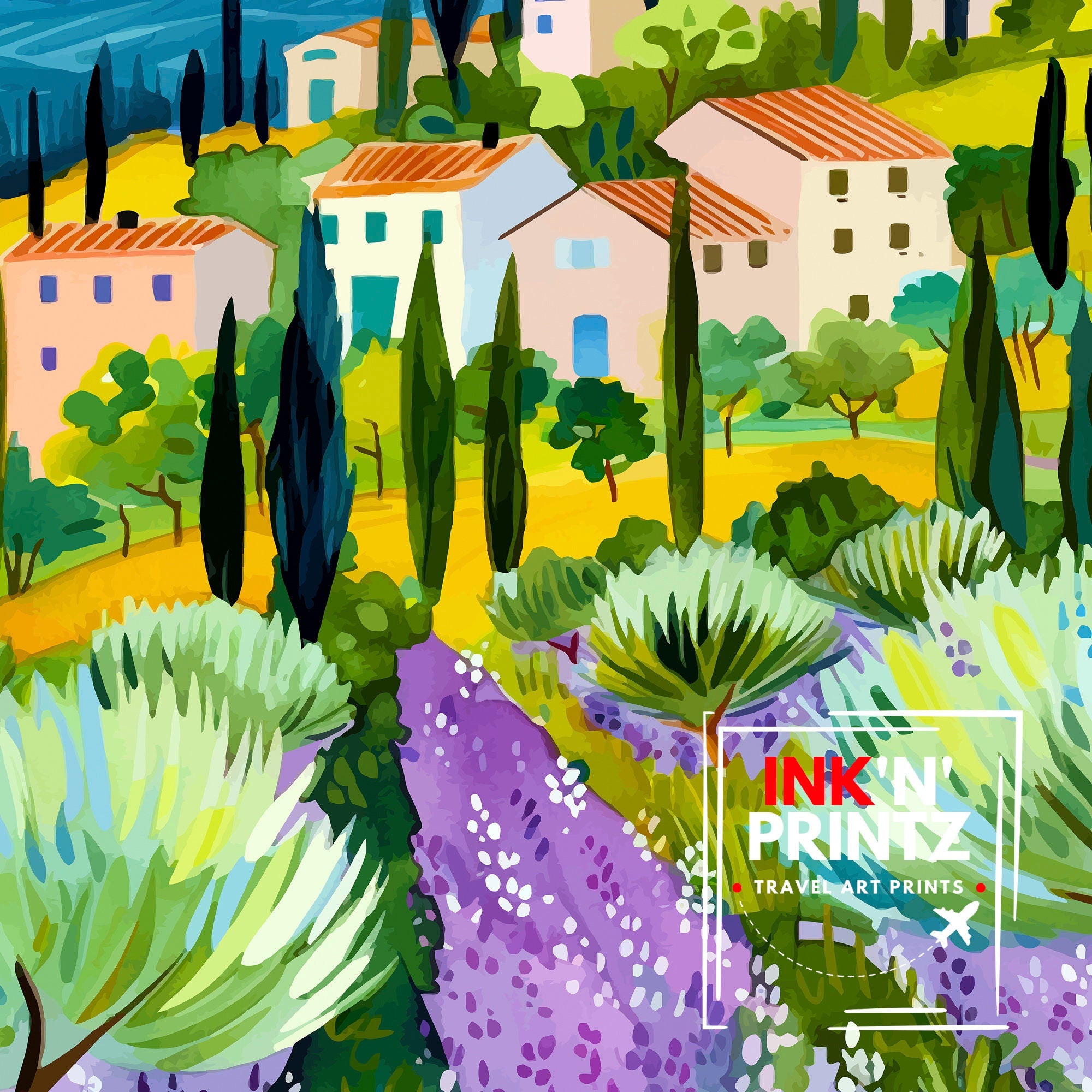 Provence France Travel Print Wall Decor Wall Art Provence Wall Hanging Home Décor Provence Gift Art Lovers France Art Lover Gift Print Art