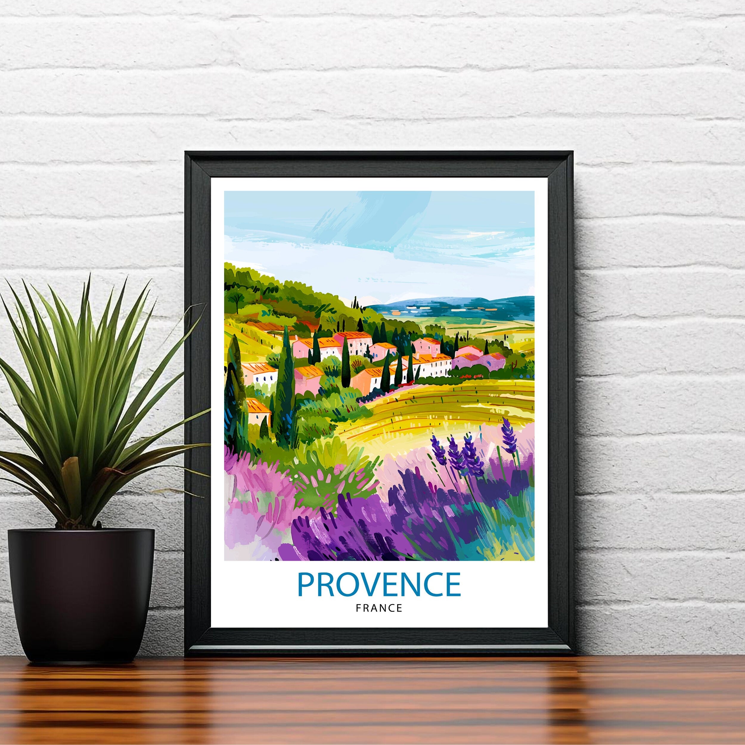 Provence France Travel Print Wall Decor Wall Art Provence Wall Hanging Home Décor Provence Gift Art Lovers France Art Lover Gift Print Art