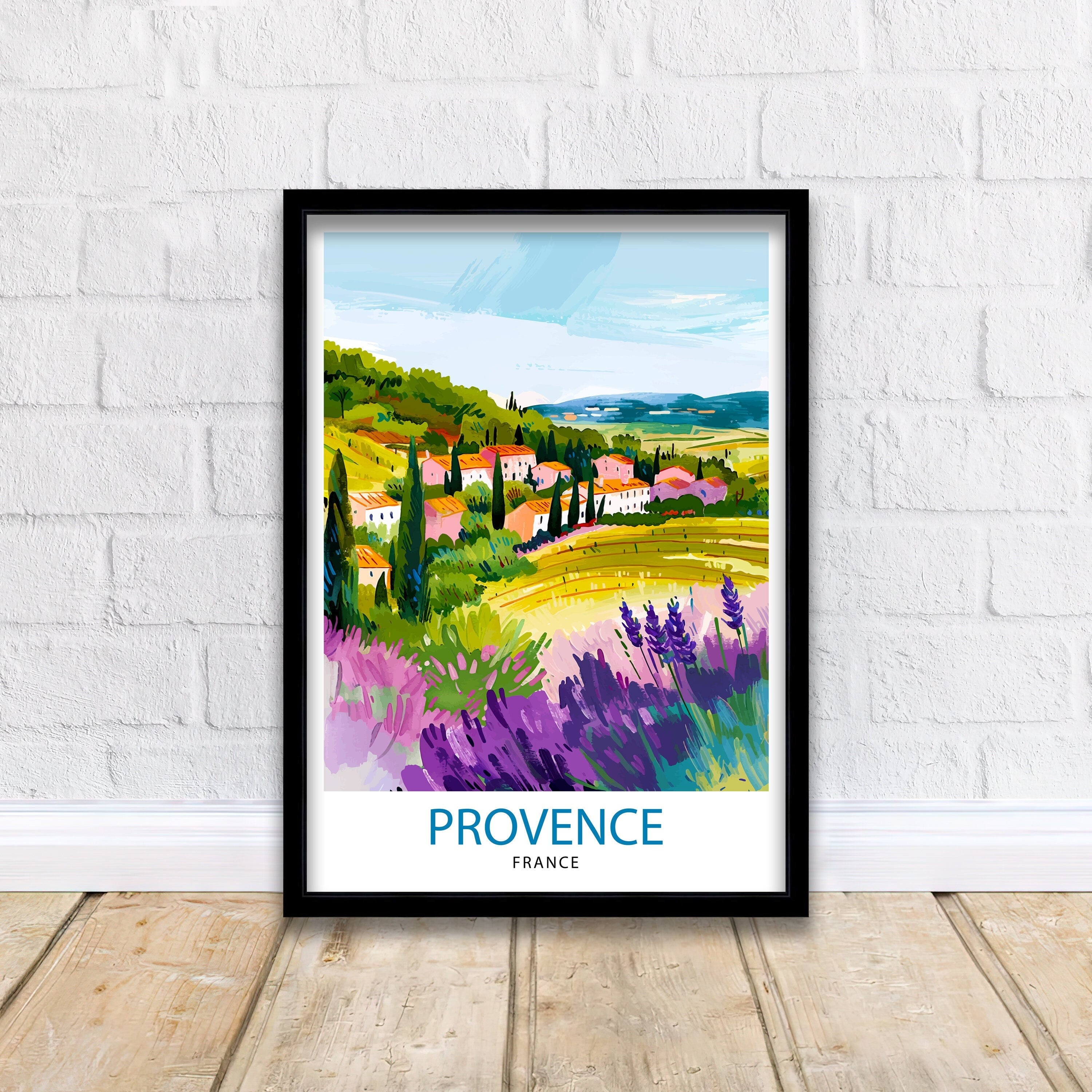 Provence France Travel Print Wall Decor Wall Art Provence Wall Hanging Home Décor Provence Gift Art Lovers France Art Lover Gift Print Art