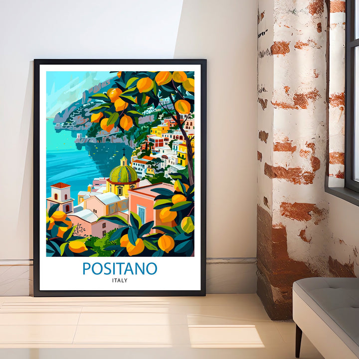 Positano Italy Travel Print Positano Wall Decor Positano Poster Italy Travel Prints Positano Art Print Positano Italy Illustration