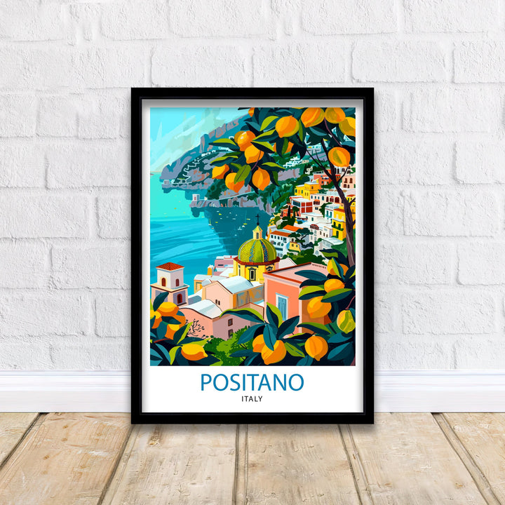 Positano Italy Travel Print Positano Wall Decor Positano Poster Italy Travel Prints Positano Art Print Positano Italy Illustration