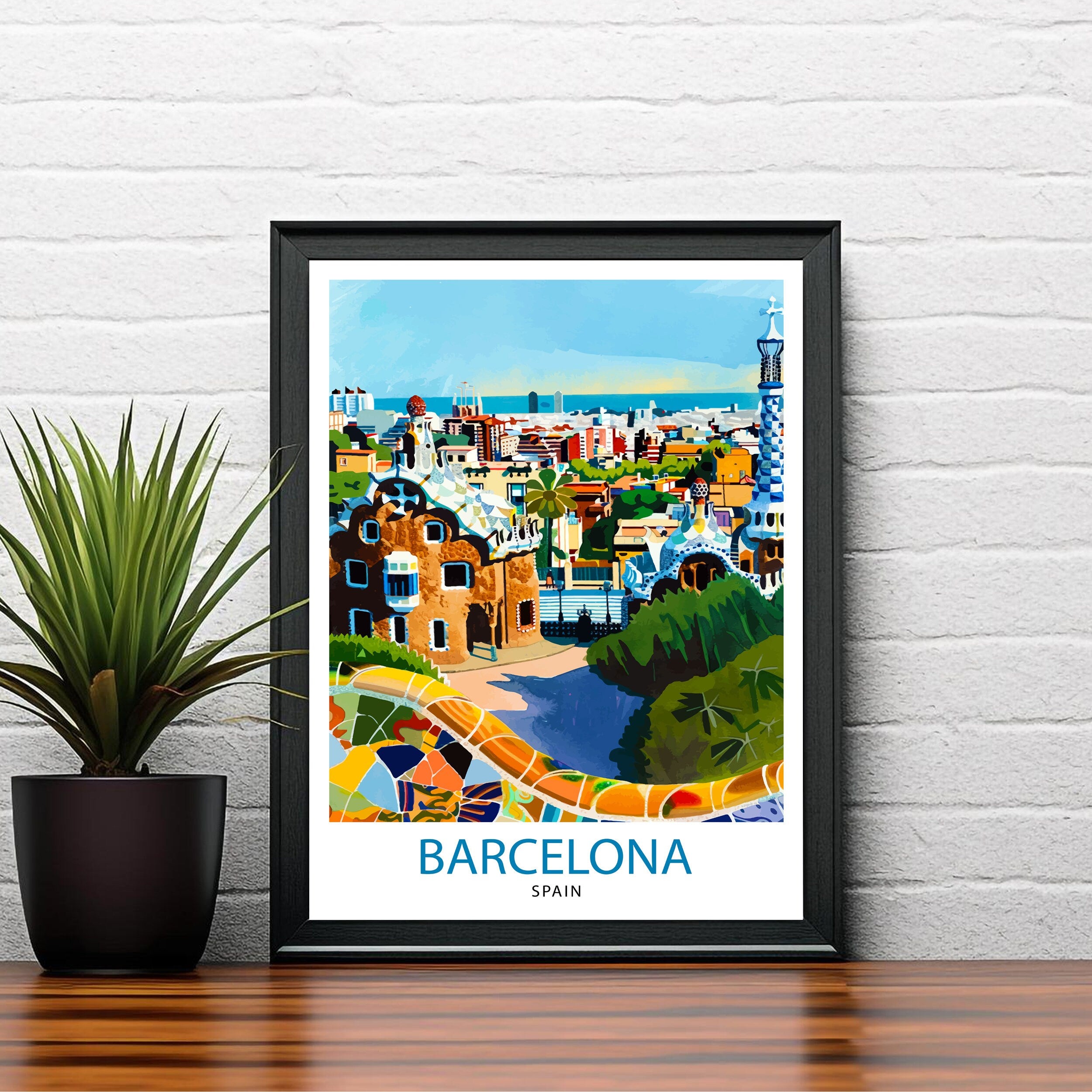 Barcelona Spain Travel Print Barcelona Wall Decor Barcelona Poster Spain Travel Prints Barcelona Art Print Barcelona