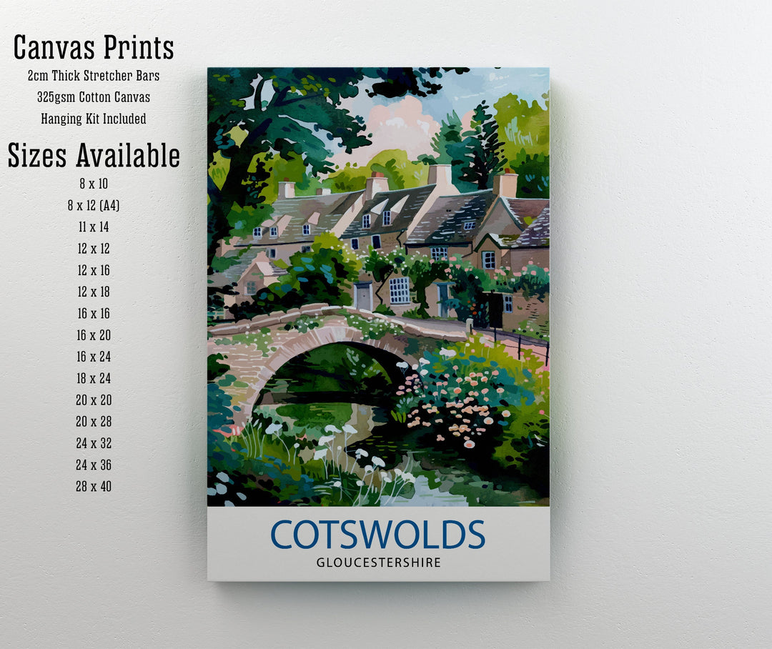 Cotswolds Travel Poster Cotswolds Wall Art Cotswolds Illustration Travel Poster Gift Cotswolds Home Decor