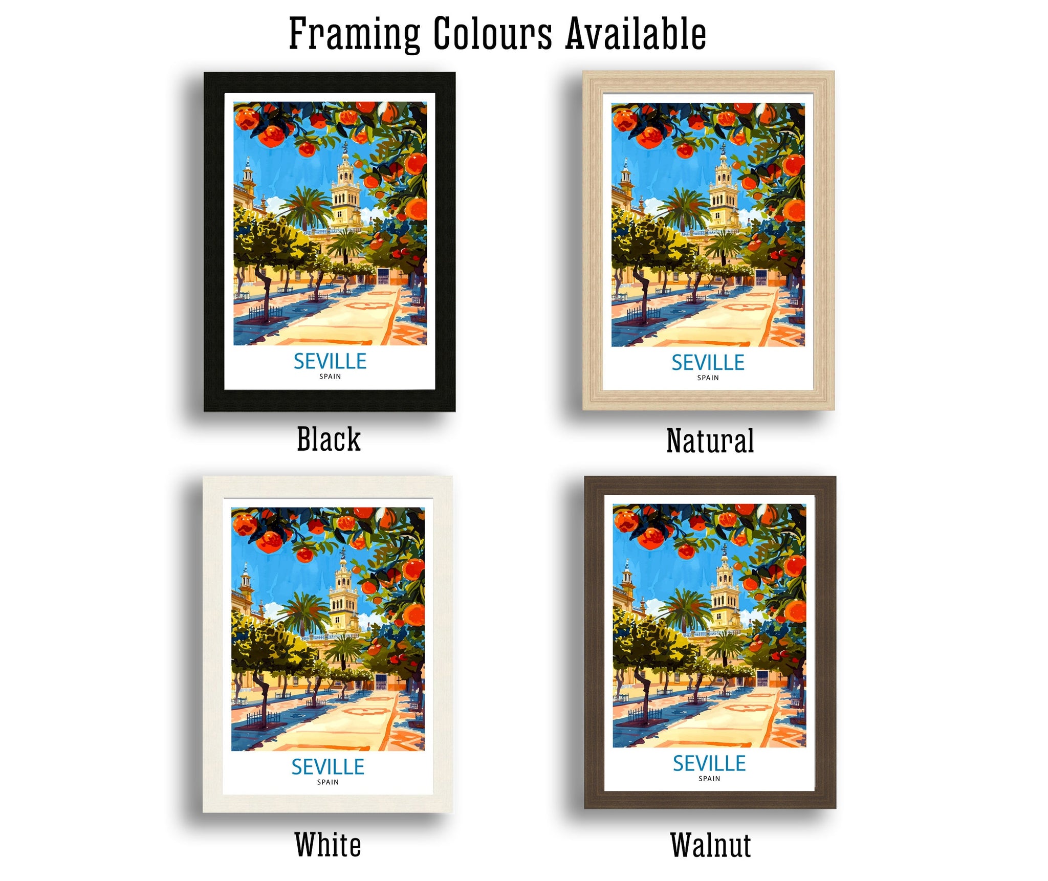 Seville Spain Travel Print Wall Decor Wall Art Seville Wall Hanging Home Décor Seville Gift Art Lovers Spain Art Lover Gift Print Art