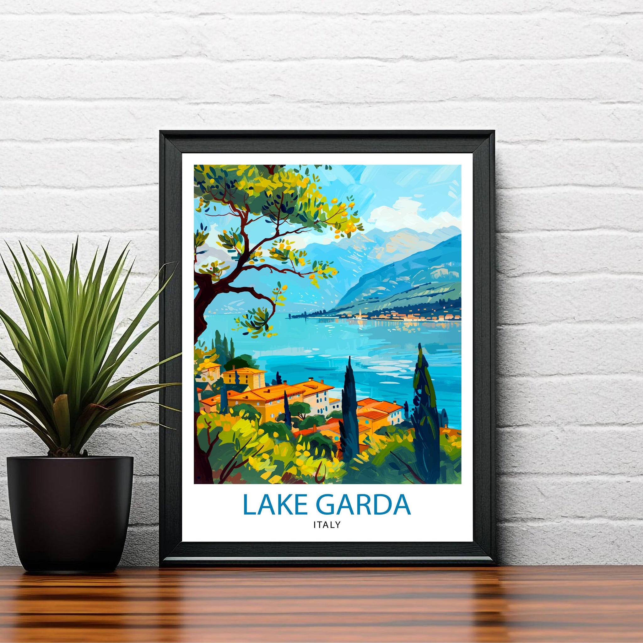 Lake Garda Italy Travel Print Wall Decor Wall Art Lake Garda Wall Hanging Home Décor Lake Garda Gift Art Lovers Italy Art Lover Gift Print