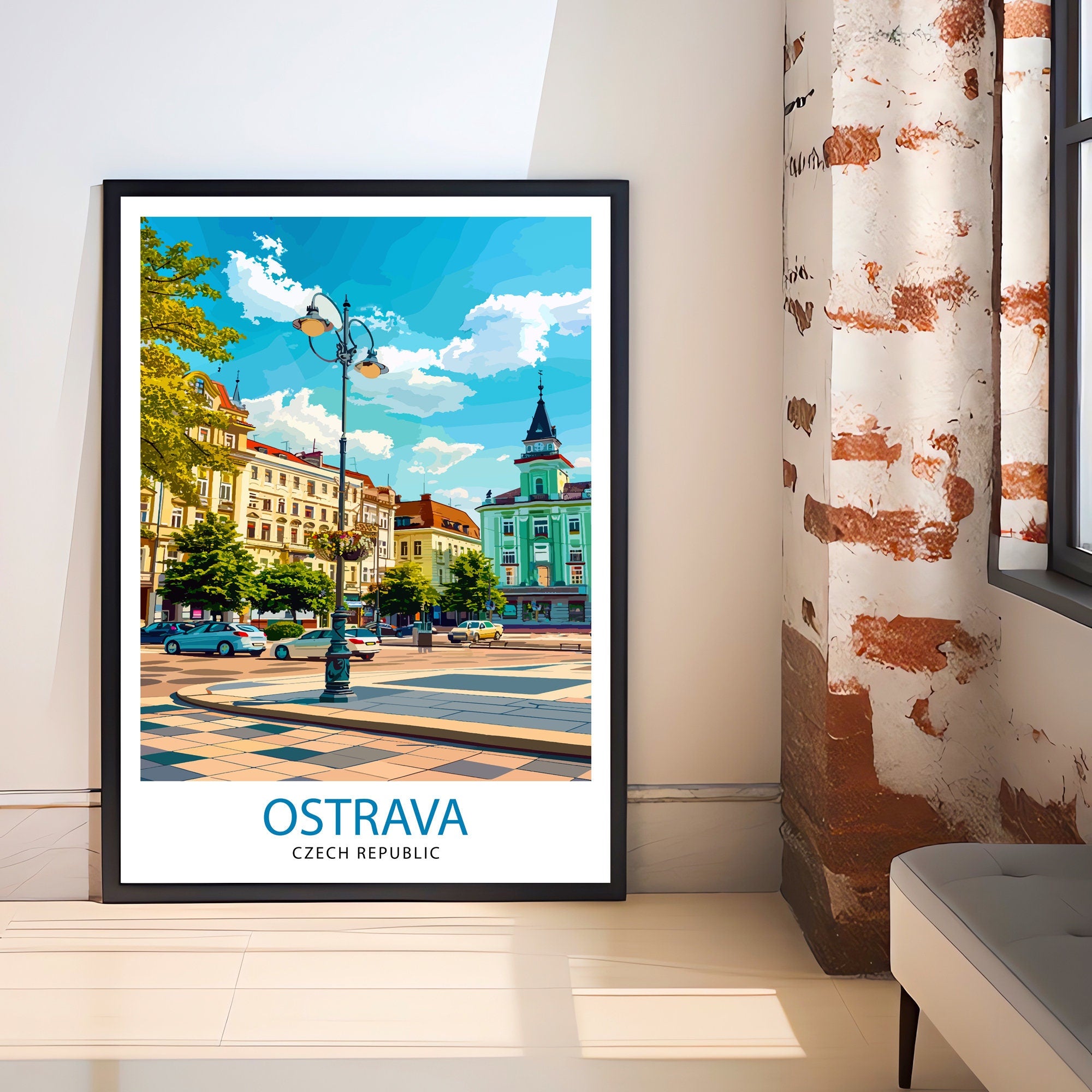Ostrava Czech Republic Travel Print Wall Decor Wall Art Ostrava Wall Hanging Home Décor Ostrava Gift Art Lovers Czech Republic Art Lover