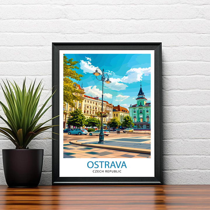 Ostrava Czech Republic Travel Poster