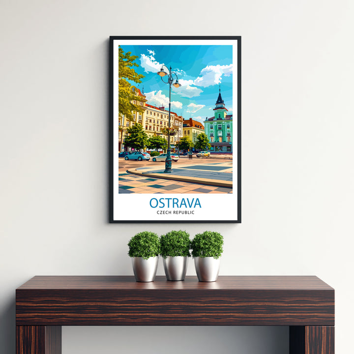 Ostrava Czech Republic Travel Poster