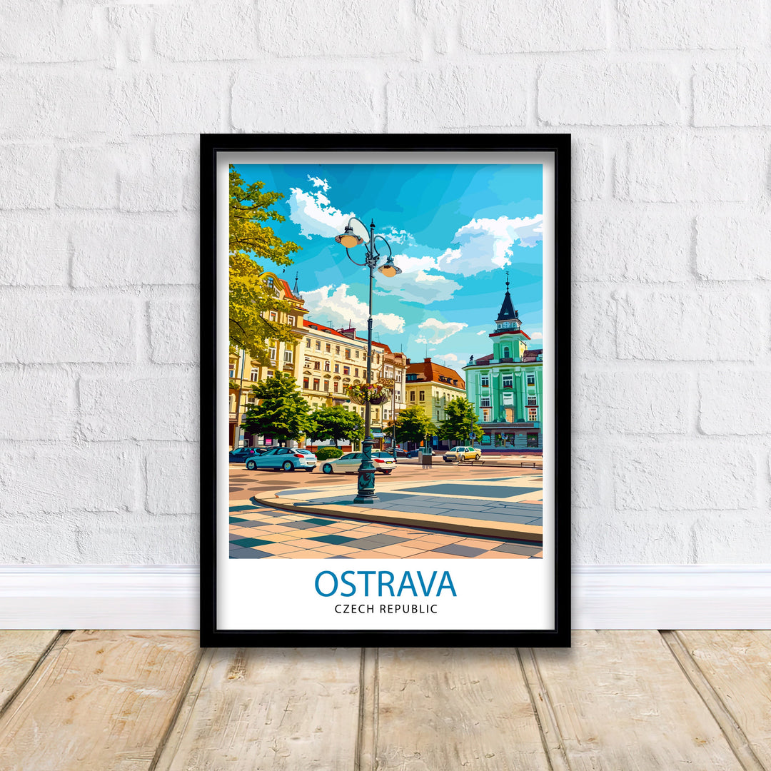 Ostrava Czech Republic Travel Poster