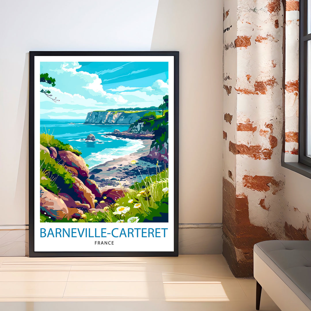 Barneville Carteret France Travel Poster