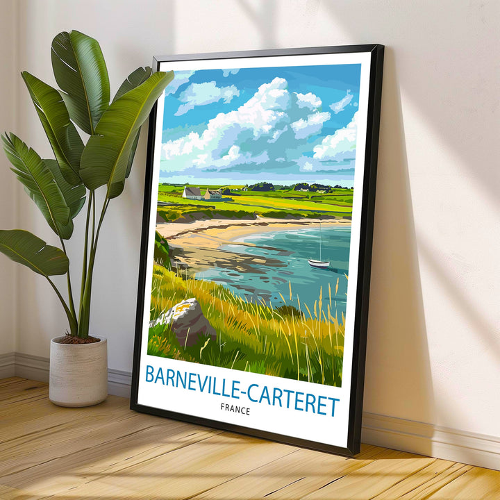 Barneville Carteret France Travel Poster