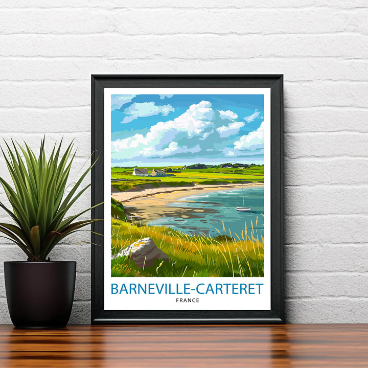 Barneville Carteret France Travel Poster