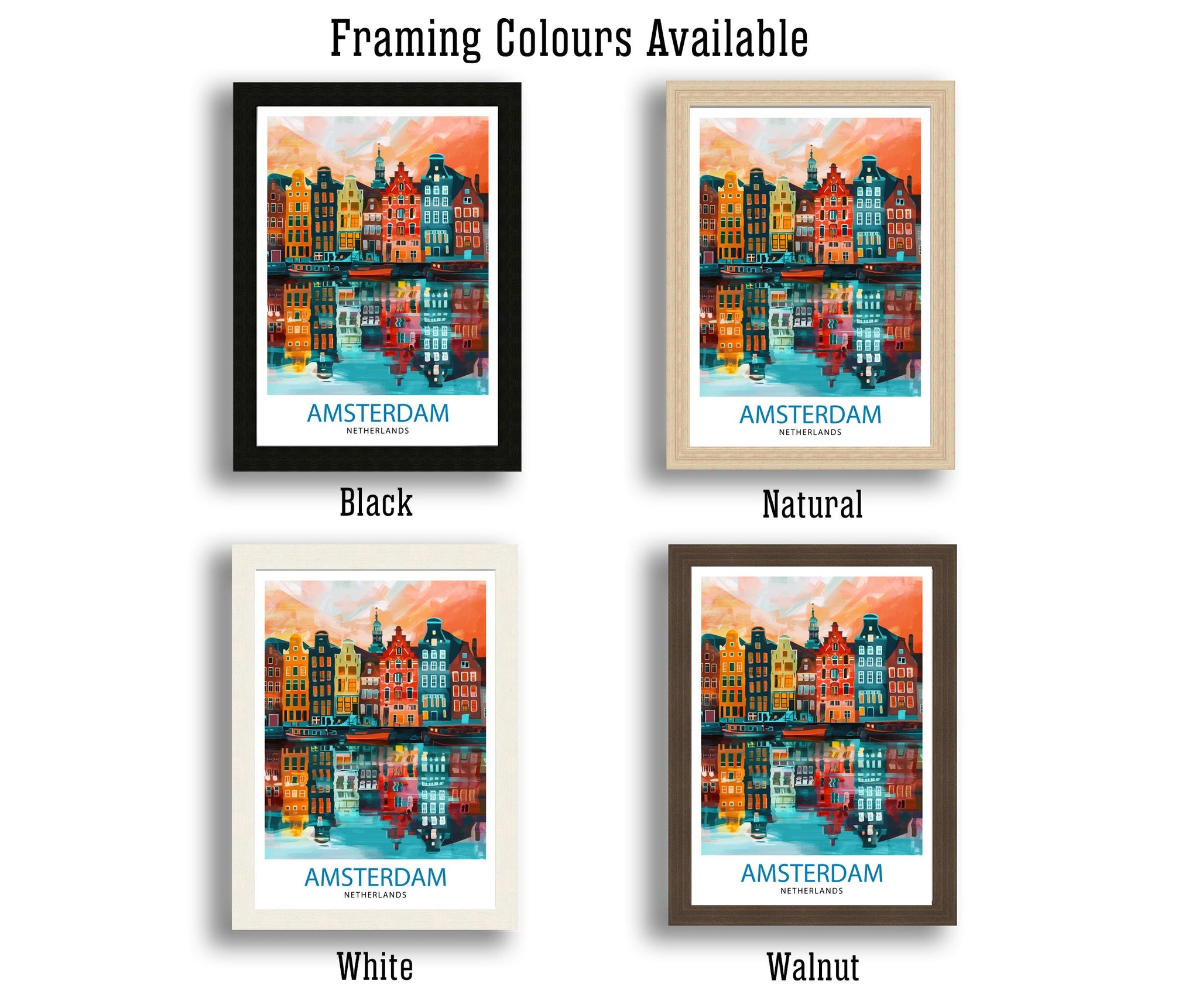 Amsterdam Netherlands Travel Print Wall Decor Wall Art Amsterdam Wall Hanging Home Décor Amsterdam Gift Art Lovers Netherlands Art